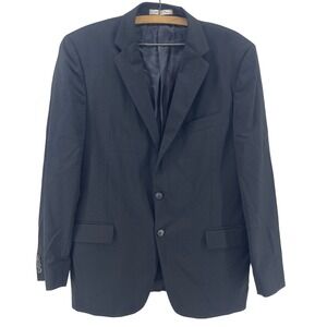 Joseph Abboud Wool Blazer Mens 42R Black Super 120s 2-Button Sport Coat Jacket